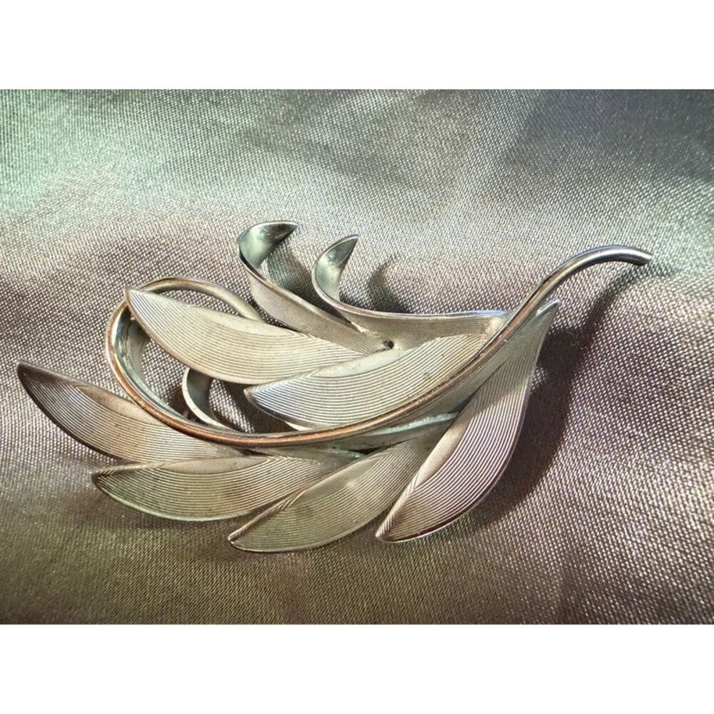 Pin Abstract Botanical Statement Jewelry 1950s 1960s